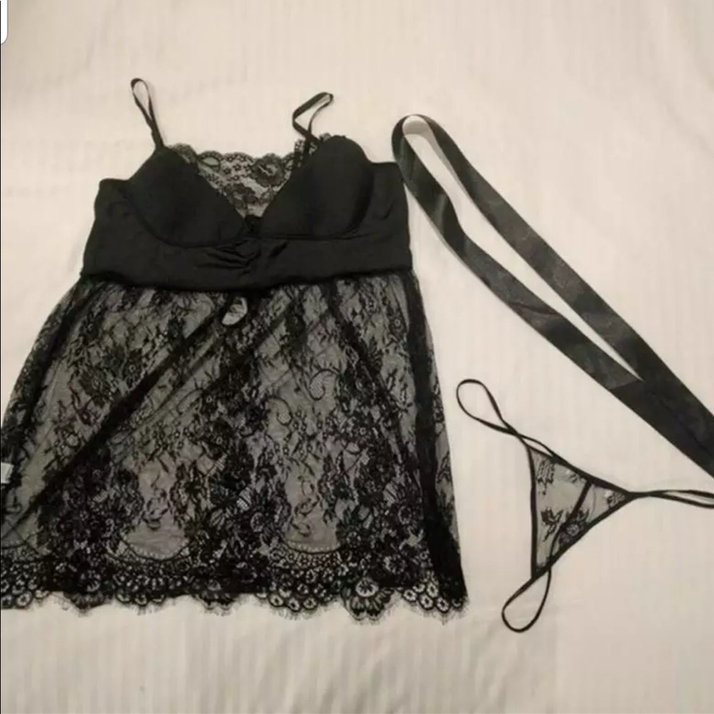 Women Plus Size Babydoll Lingerie Back Crisscross - Picture 2 of 2